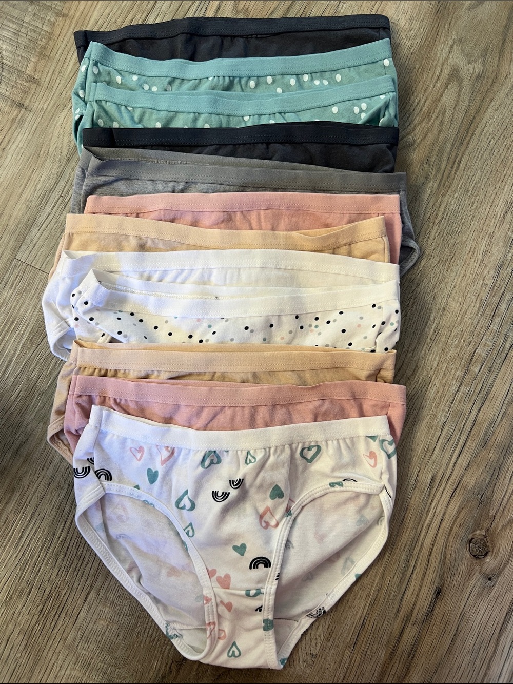 Girls 12-Pack Cotton Hipster Bikini Briefs - Brand new